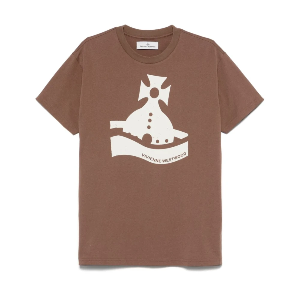 Vivienne Westwood Bruine Jersey Crew Neck T-shirt Brown Heren