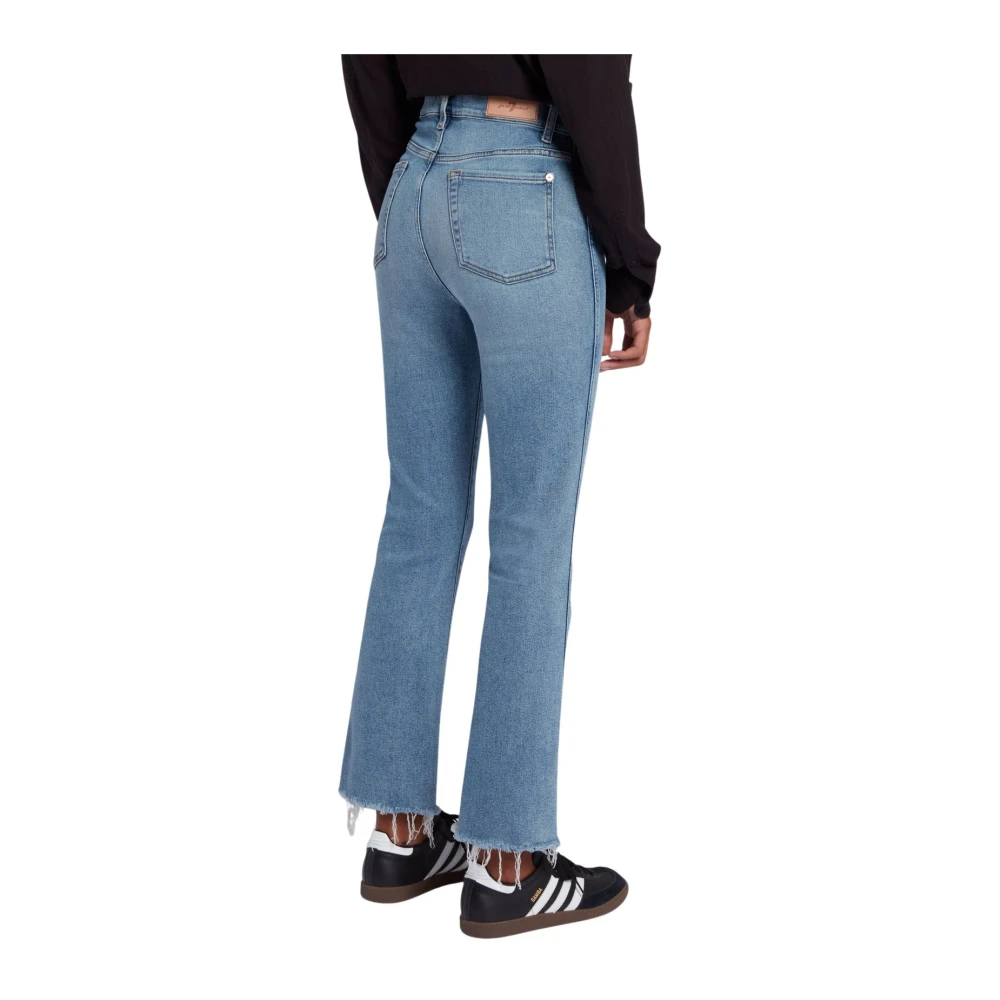 7 For All Mankind Slim Kick Flare Jeans Blue Dames