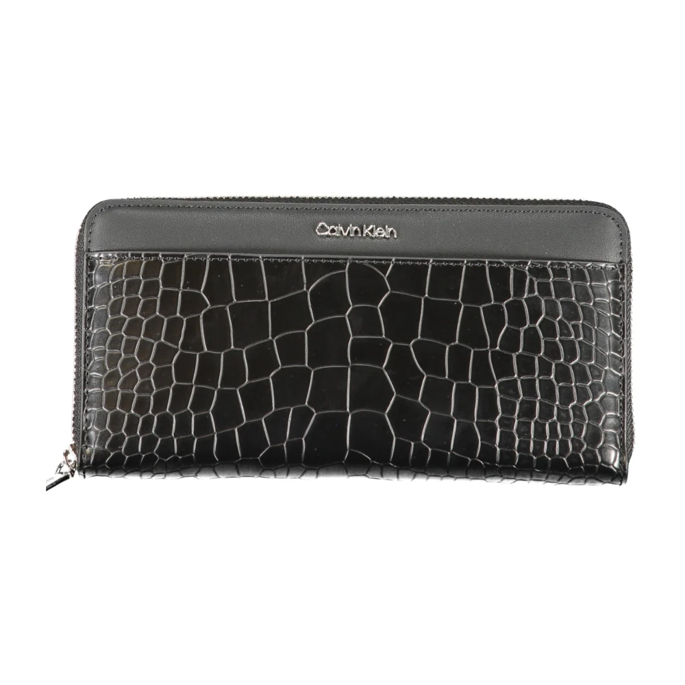 Calvin Klein Zwarte Polyester Portemonnee met RFID-blokkering Black Dames
