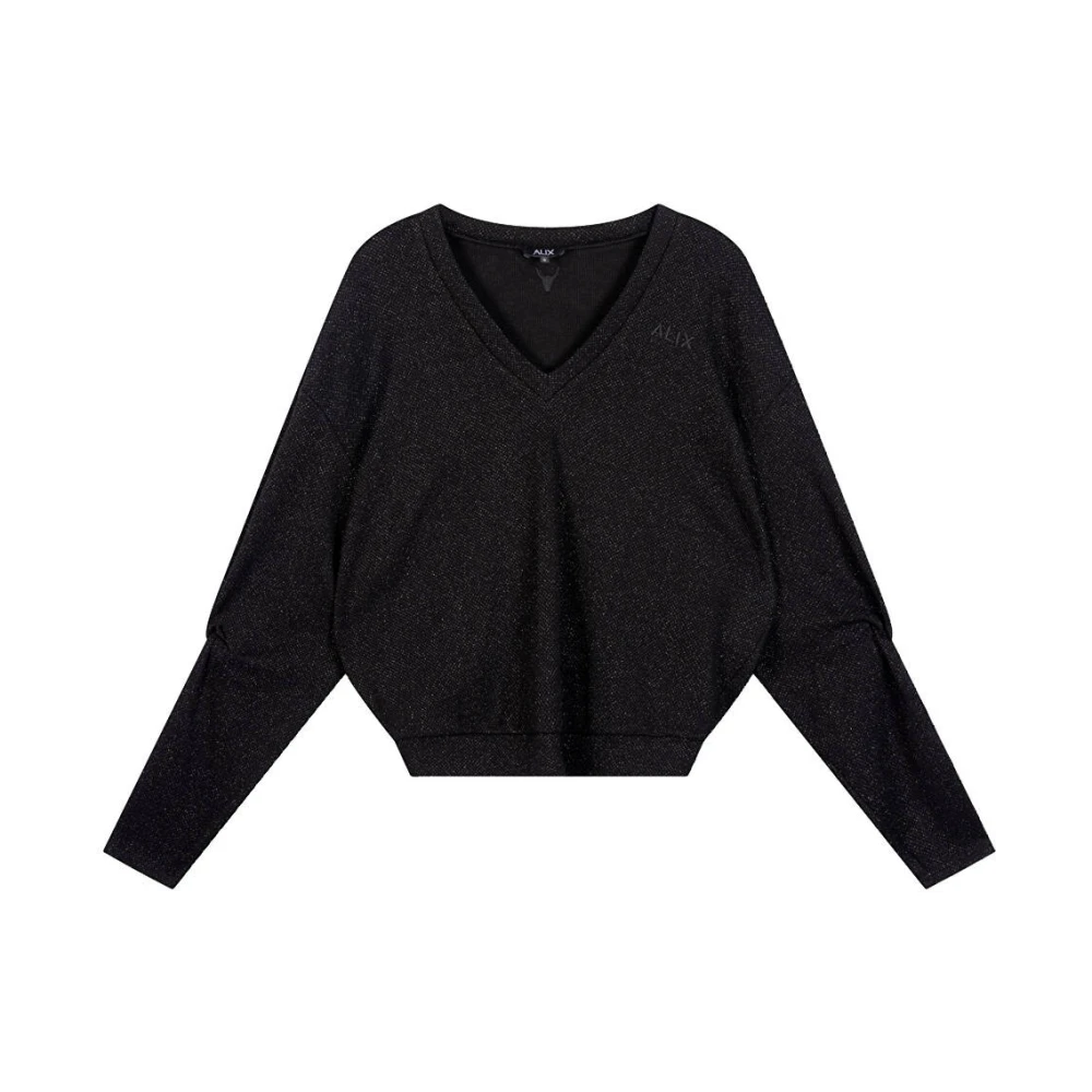 Alix The Label Gebreide trui met mouwdetail Black Dames