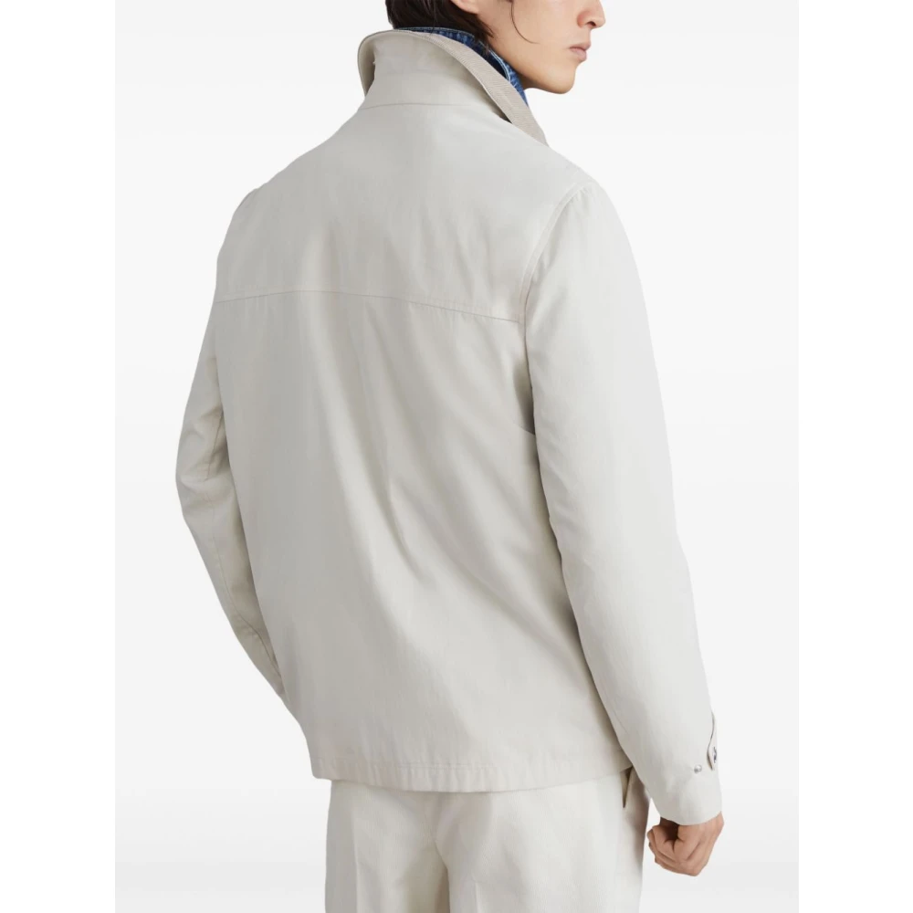 BRUNELLO CUCINELLI Luxe Wollen Jassen White Heren