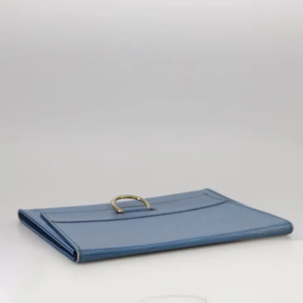 Louis Vuitton Vintage Pre-owned Leather clutches Blue Dames