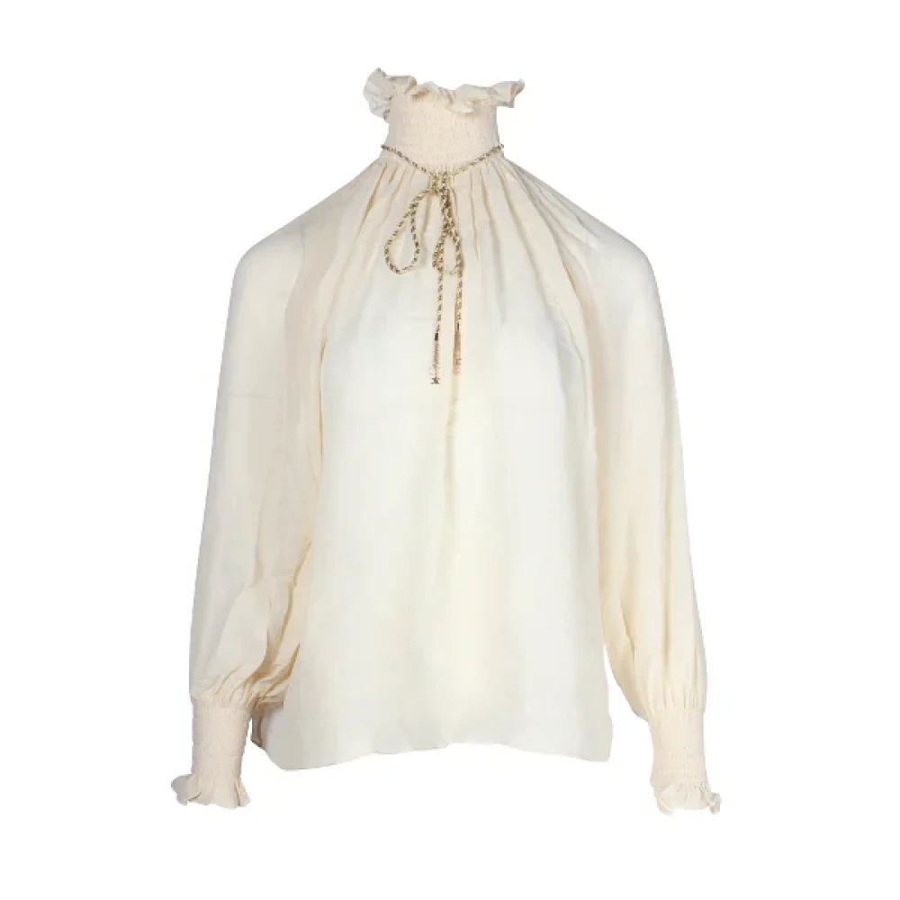 Celine Vintage Pre-owned Silk tops White Dames