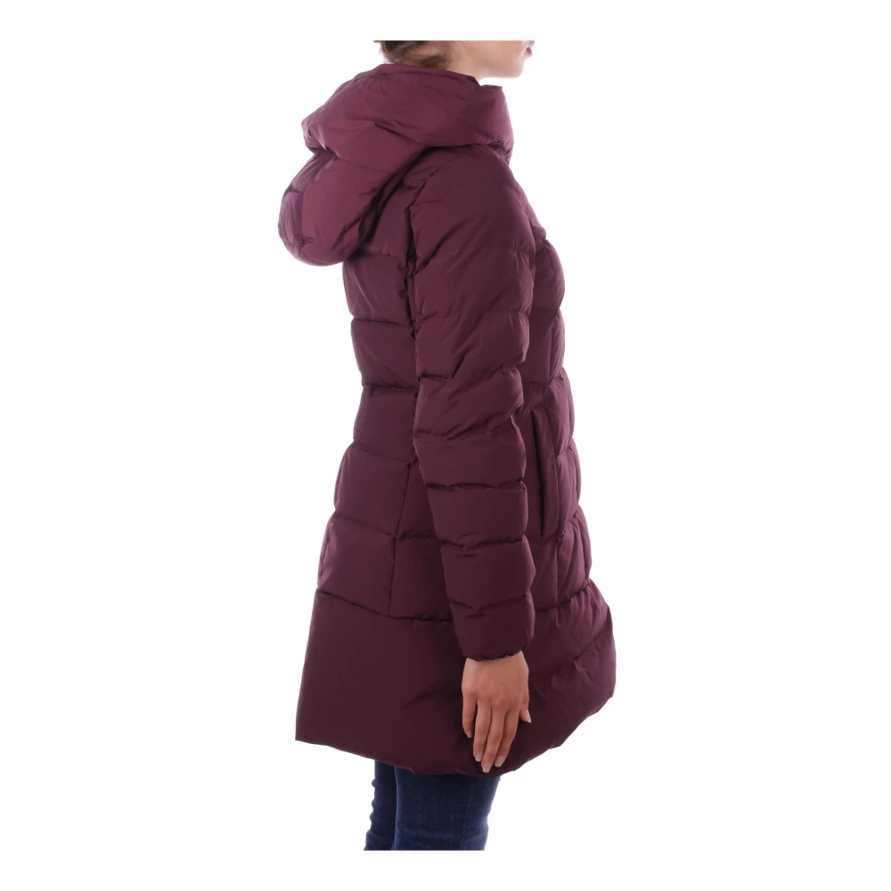 Woolrich Gewatteerde jas met capuchon en ritssluiting Purple Dames