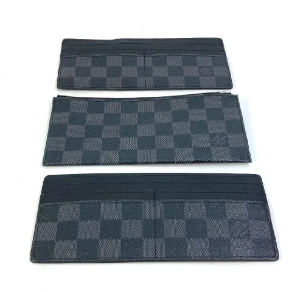 Louis Vuitton Vintage Pre-owned Cotton wallets Black Dames