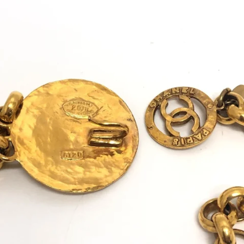 Chanel Vintage Pre-owned Metal belts Yellow Dames