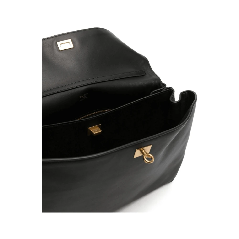 Balenciaga Zwarte leren tas met twist-lock Black Dames