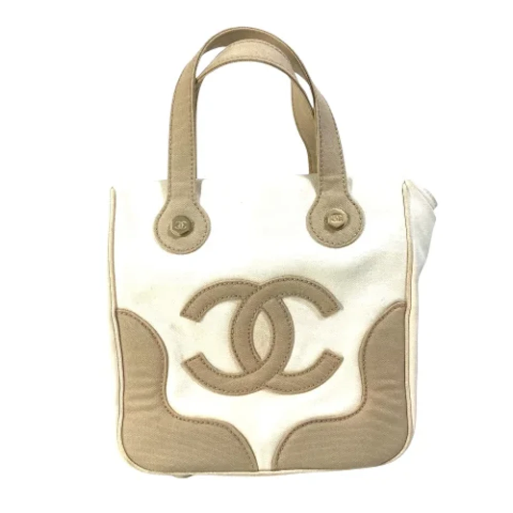Chanel Vintage Pre-owned Canvas totes Beige Dames