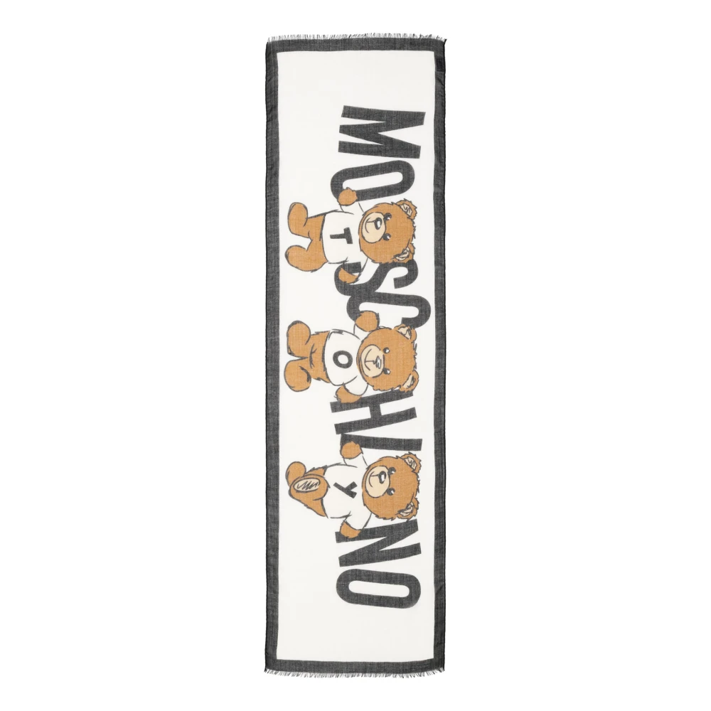 Moschino Abstract Multicolor Teddy Bear Foulard Multicolor Heren