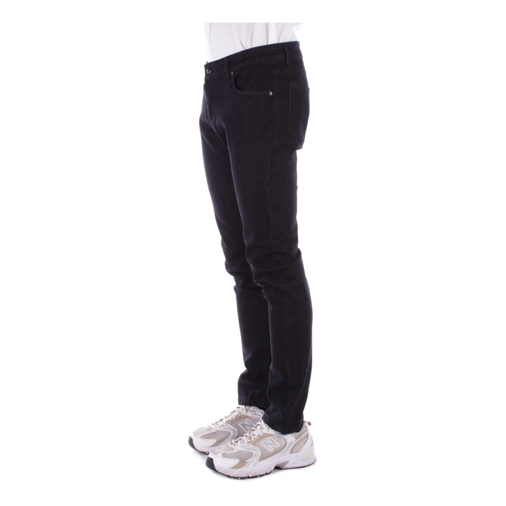 Costume National Zwarte Jeans met Logo Black Heren