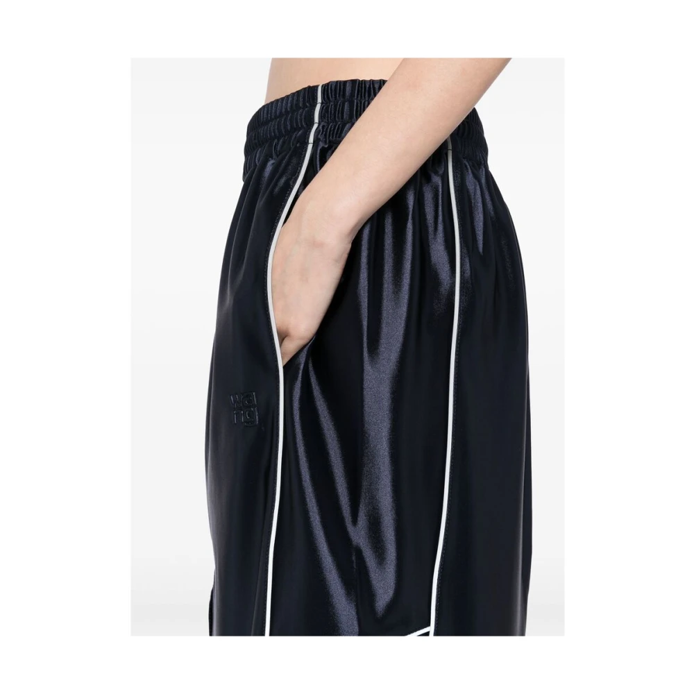 T by Alexander Wang Midnight Blue Elastische Taille Rok Blue Dames
