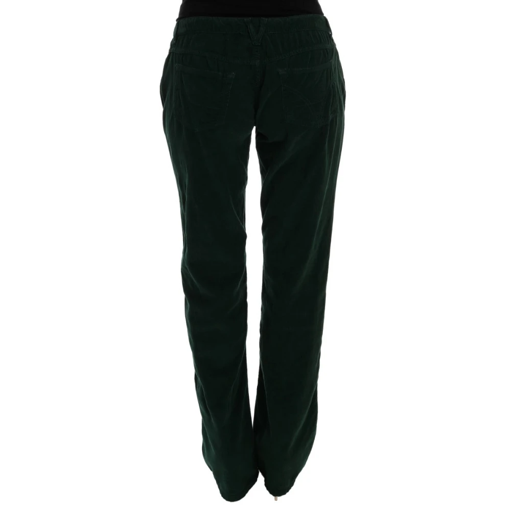 Dolce & Gabbana Elegante Groene Katoenmix Broek Green Dames