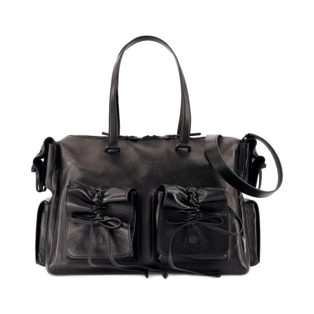 Acne Studios Men's Black Leather Multipocket Shoulder Bag