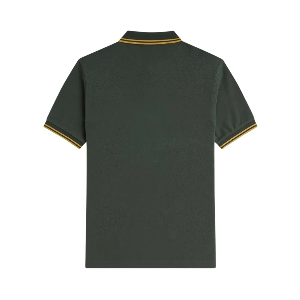 Fred Perry Groen Poloshirt met Dubbele Streep Green Heren