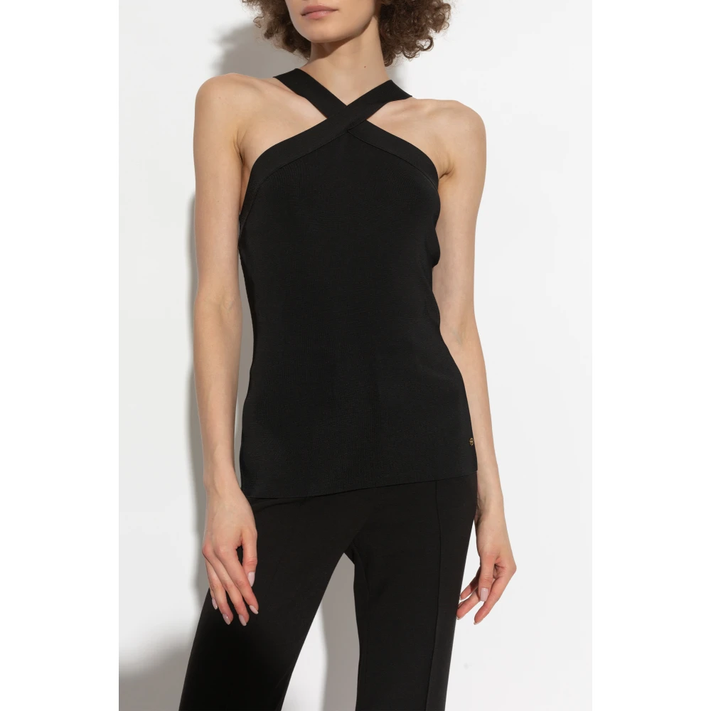 Anine Bing Off-Shoulder Top Black Dames
