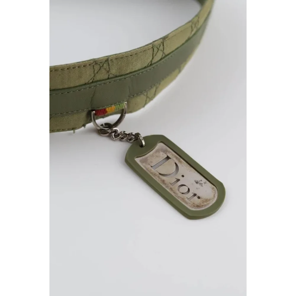 Dior Vintage Pre-owned Leather belts Green Dames