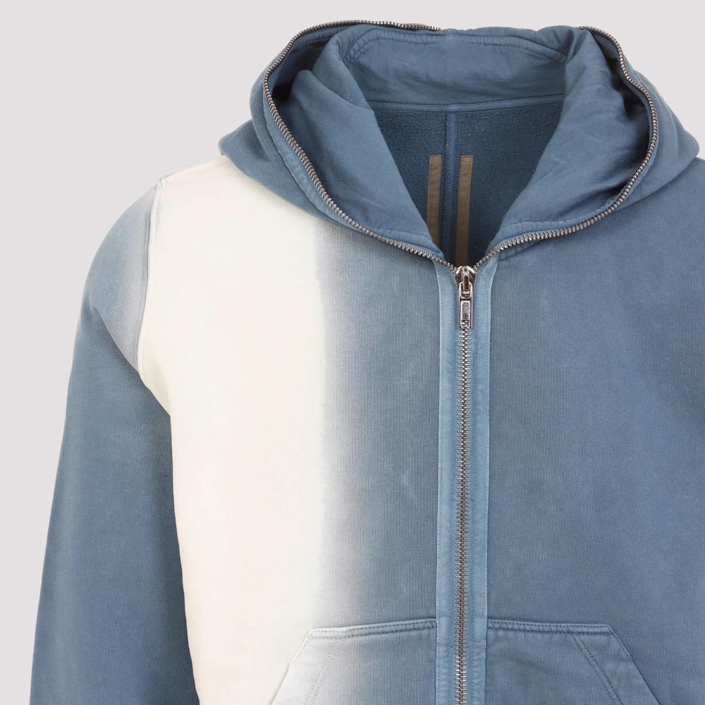 Rick Owens Gimp Zip Hoodie Blue Heren