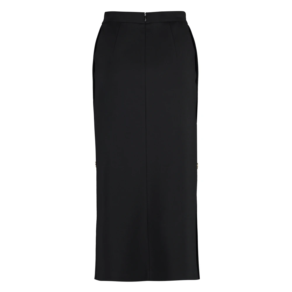 pinko Midi rok met zijsplitten Black Dames