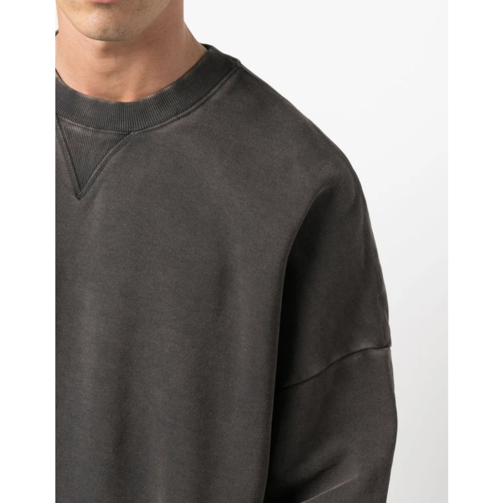 Entire Studios Zwart Crew Gewassen Box Tee Black Heren