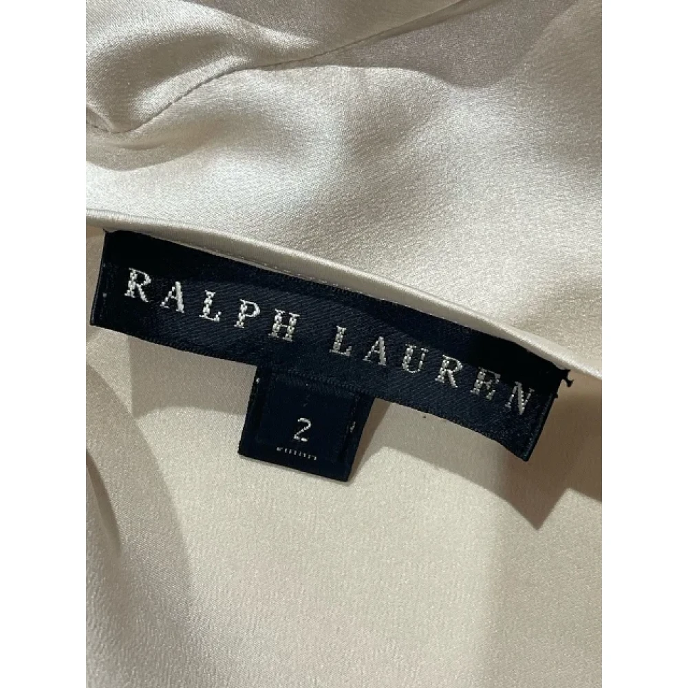 Ralph Lauren Pre-owned Silk tops Beige Dames