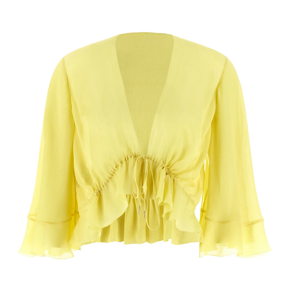 Alberta Ferretti Women's Yellow Silk Blouse
