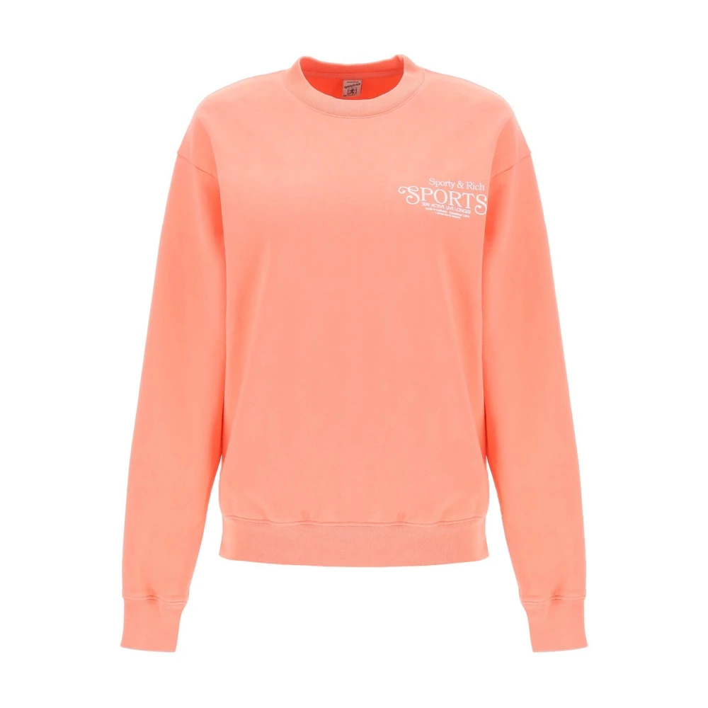 Sporty & Rich Bardot Sports Sweatshirt Pink Dames