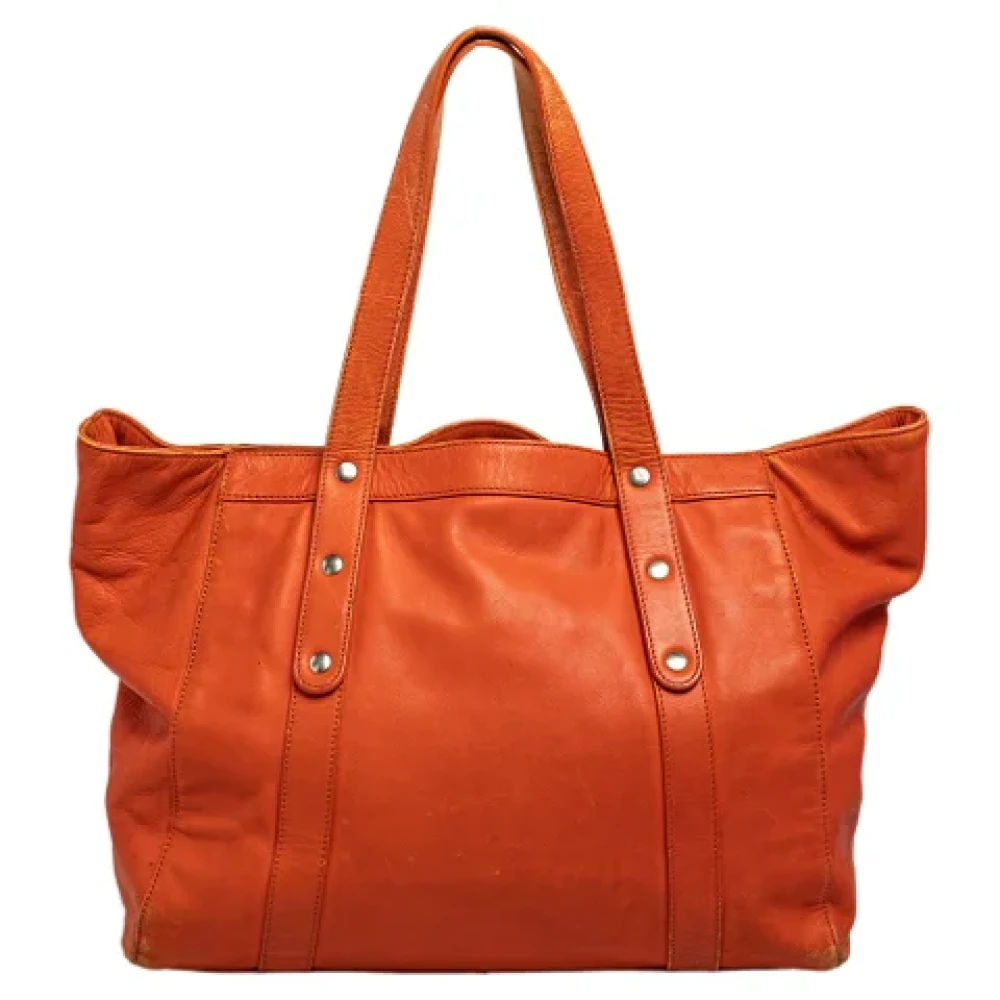 Armani Pre-owned Leather totes Orange Dames