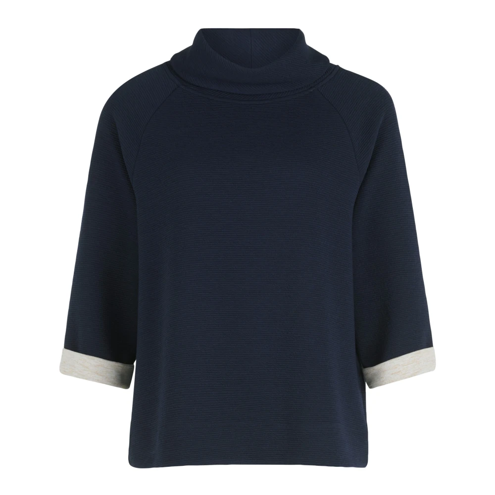 Betty Barclay Trendy Turtleneck Sweatshirt met Glitter Blue Dames