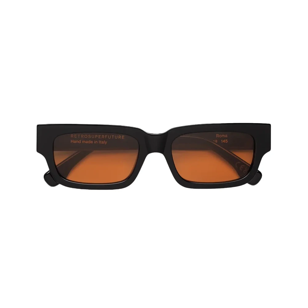 Retrosuperfuture Unisex Black Sunglasses, 54 Mm, Roma Refined Shiny Warm Brown