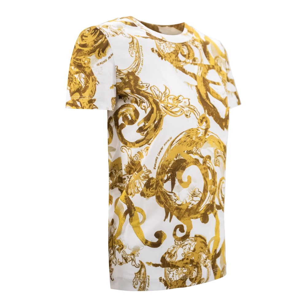 Versace Jeans Couture T-shirt met goudkleurige Couture print Multicolor Dames
