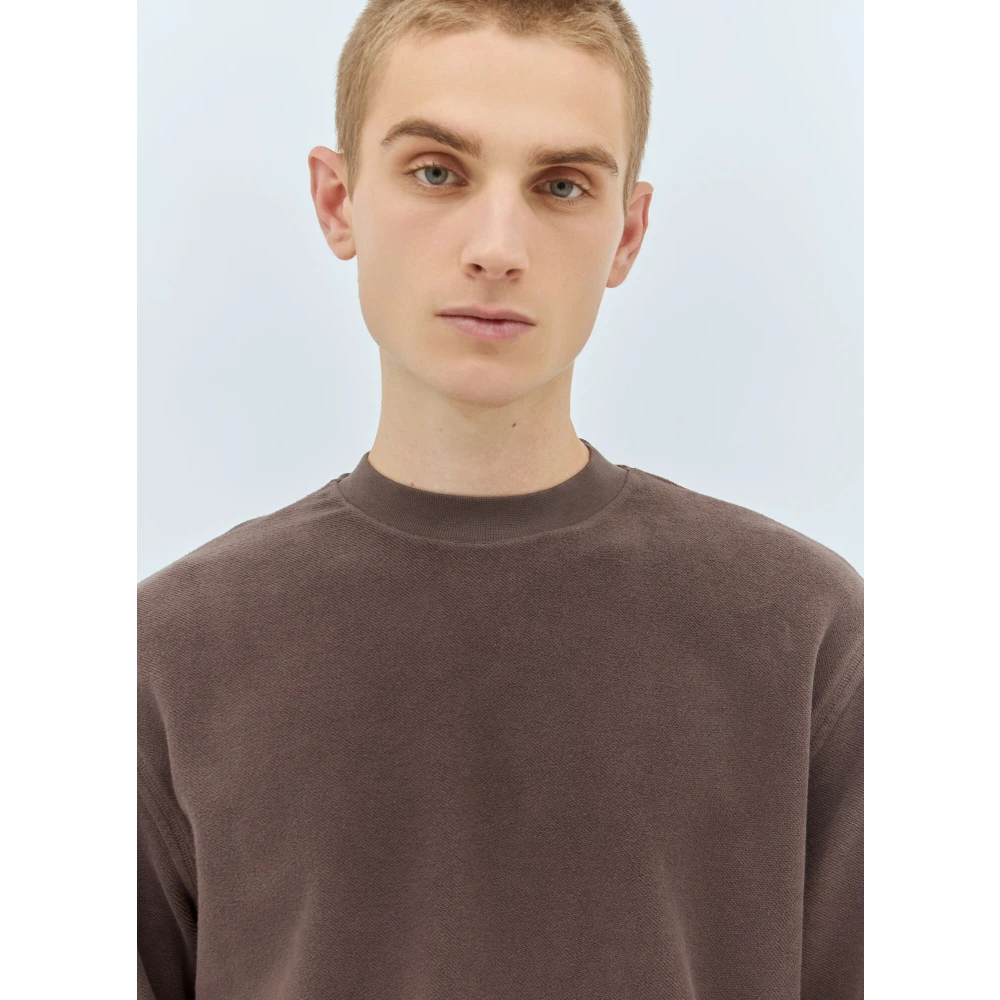 C.P. Company Zachte Katoenen Crewneck Sweatshirt Logo Purple Heren