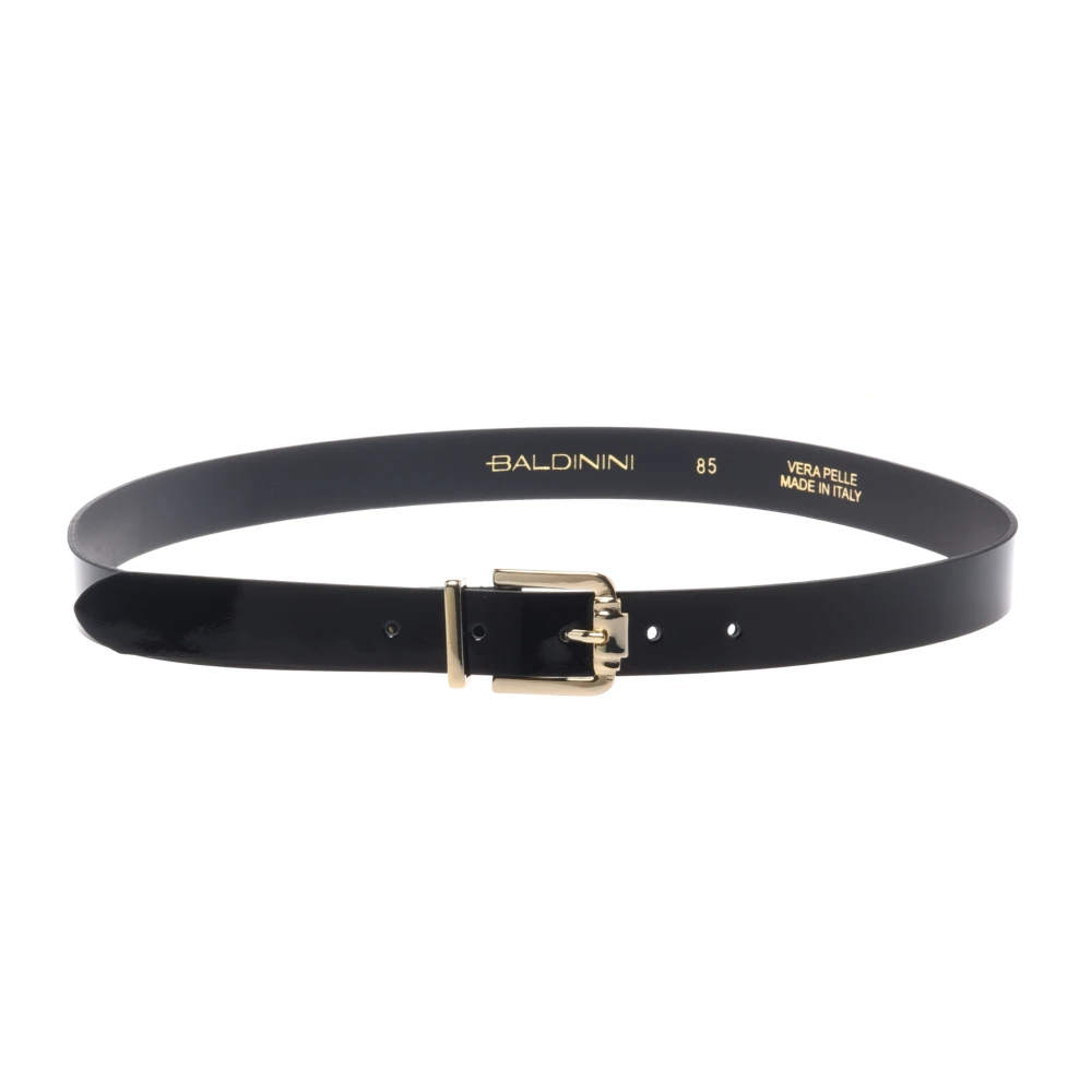Baldinini Women's Black Patent Leather Belt - Belts - 85 Cm - Accessories