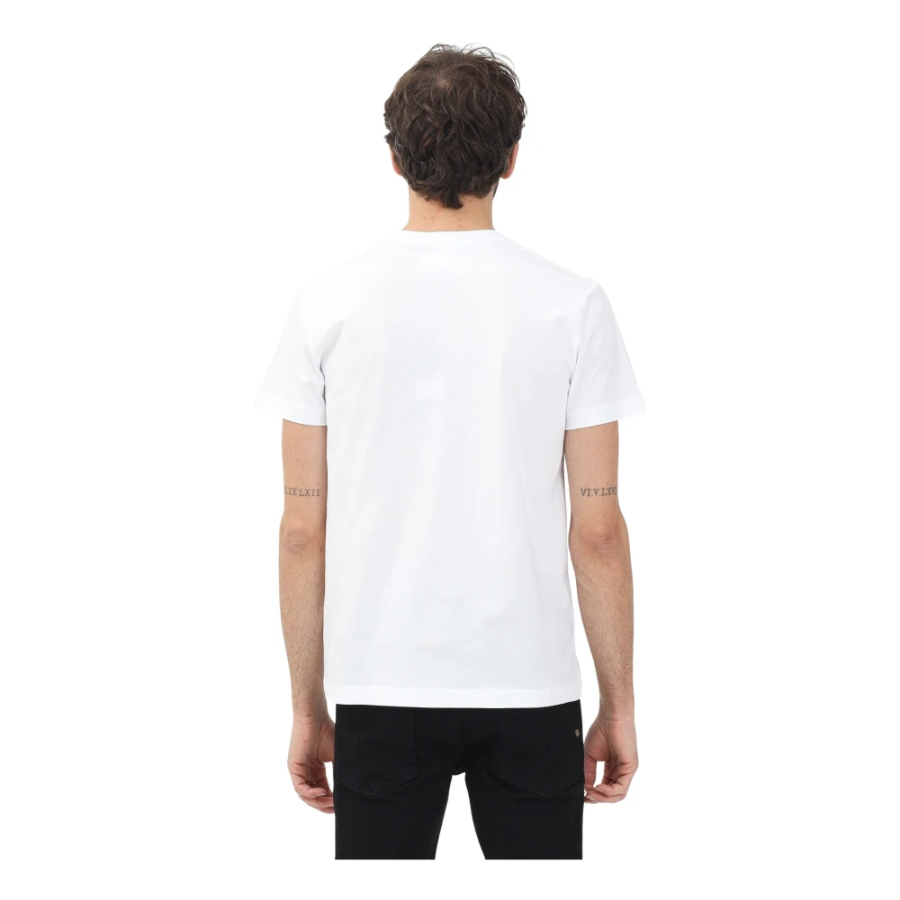 Versace Jeans Couture Barocco Outline Wit T-shirt White Heren