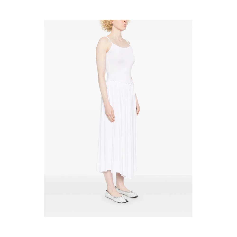 Gimaguas Witte V-hals Gerimpelde Jurk White Dames