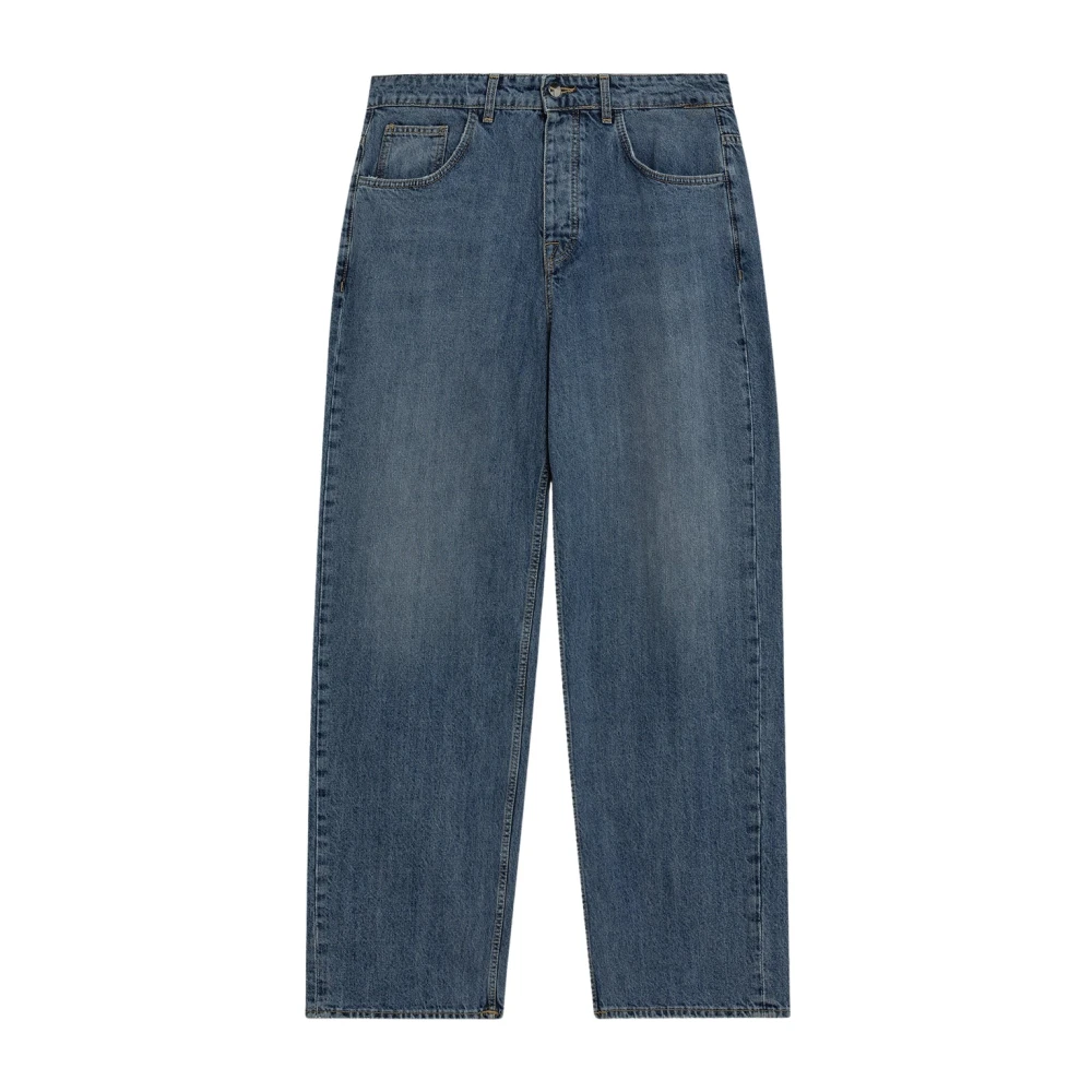 Barrow Blue Loose Fit Jeans, Male, W36, Denim Jeans
