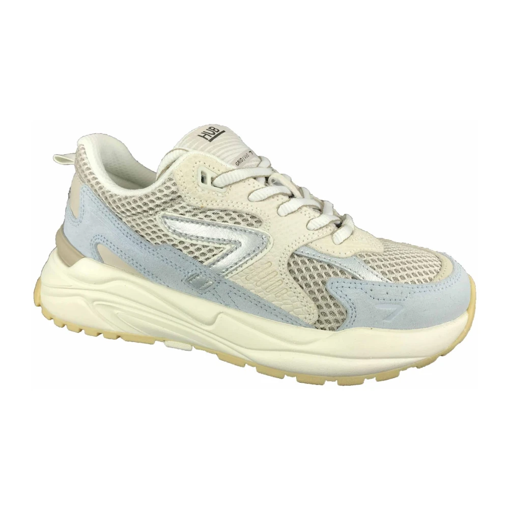 HUB Grid Sneaker Dames Schoenen Blauw