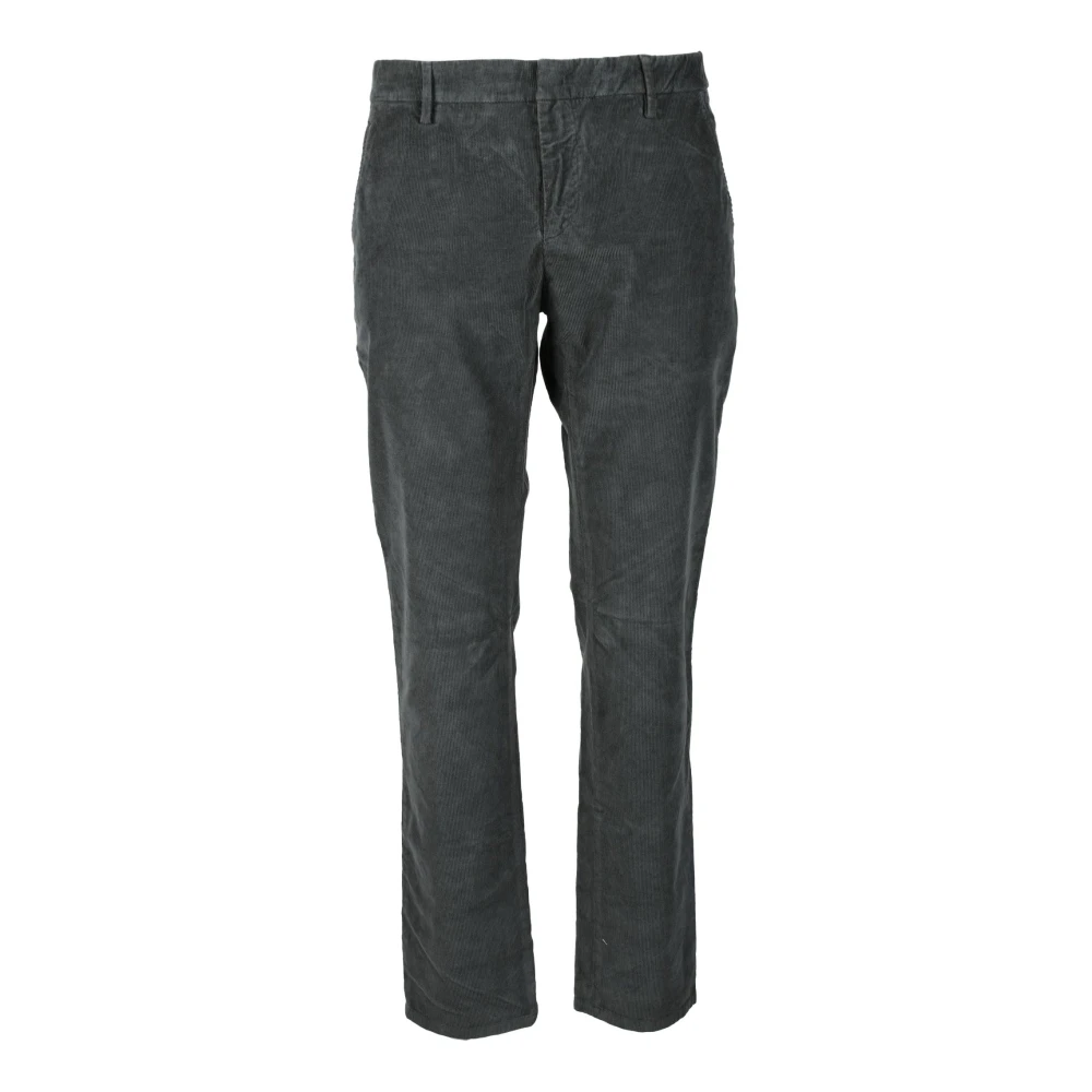 Dondup Katoen Elastaan Broek Gray Heren