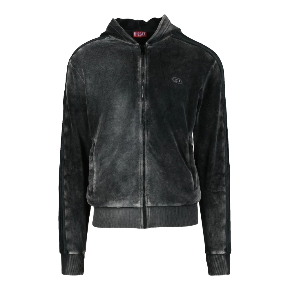 Diesel Katoen Nylon Sweatshirt Black Heren