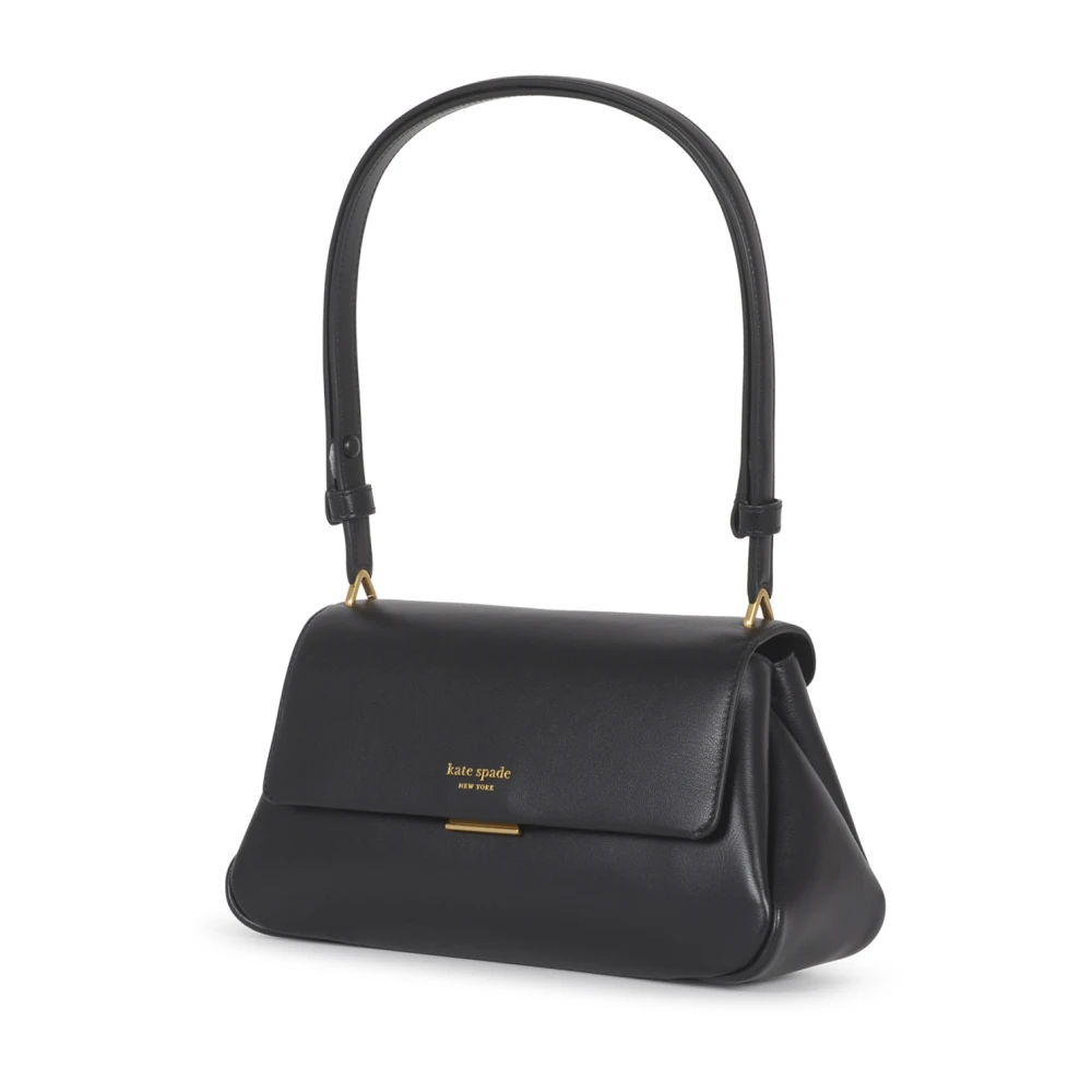 Kate Spade Fijnkorrelige Leren Schoudertas Zwart Black Dames
