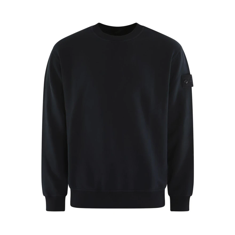 Stone Island Blue Sweatshirts, Male, 3XL, Logo Patch Jumper