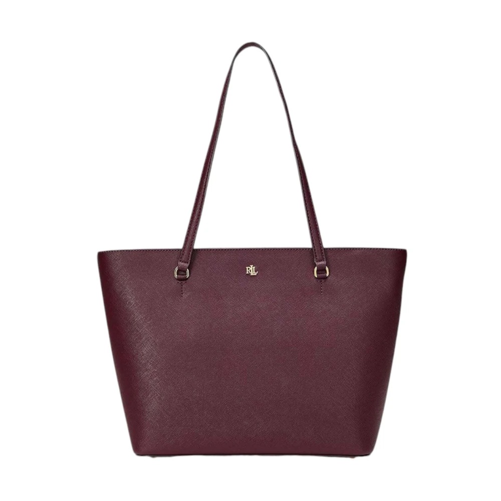 Ralph Lauren Dames Schoudertas Karly Shopper van Leer Red Dames
