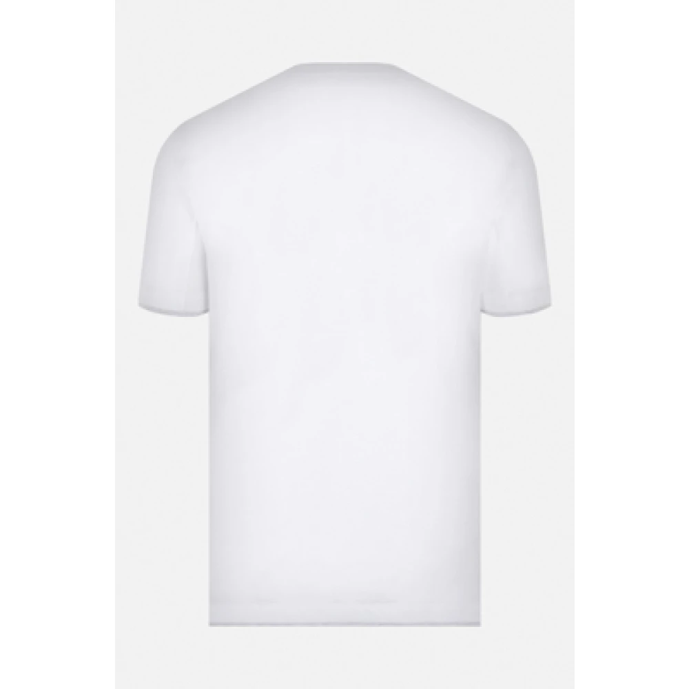 BRUNELLO CUCINELLI Witte T-shirt met Grijze Rand van White Heren