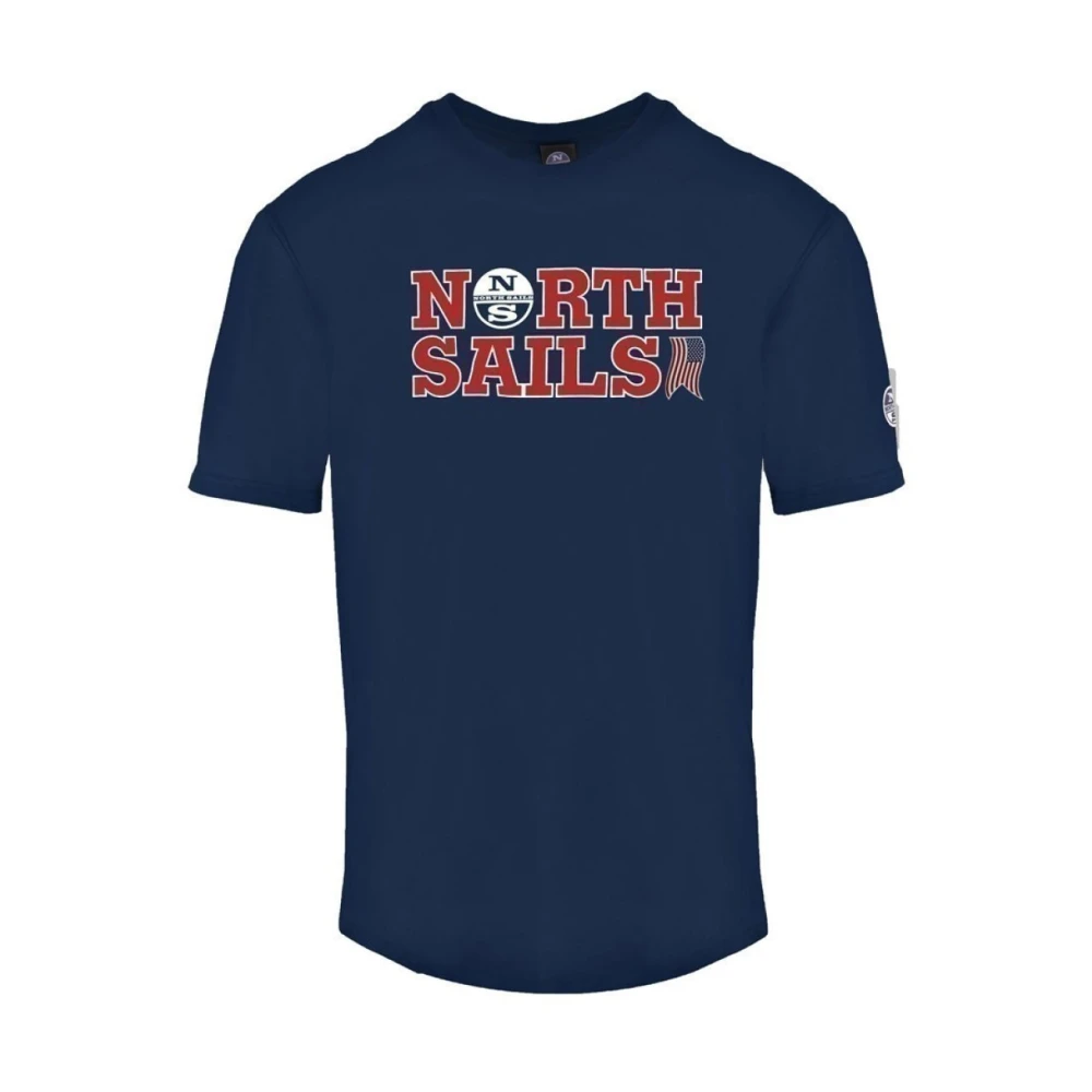 North Sails Blauw Navy T-shirt met korte mouwen Blue Heren