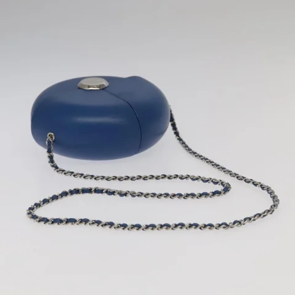 Chanel Vintage Pre-owned Leather shoulder-bags Blue Dames