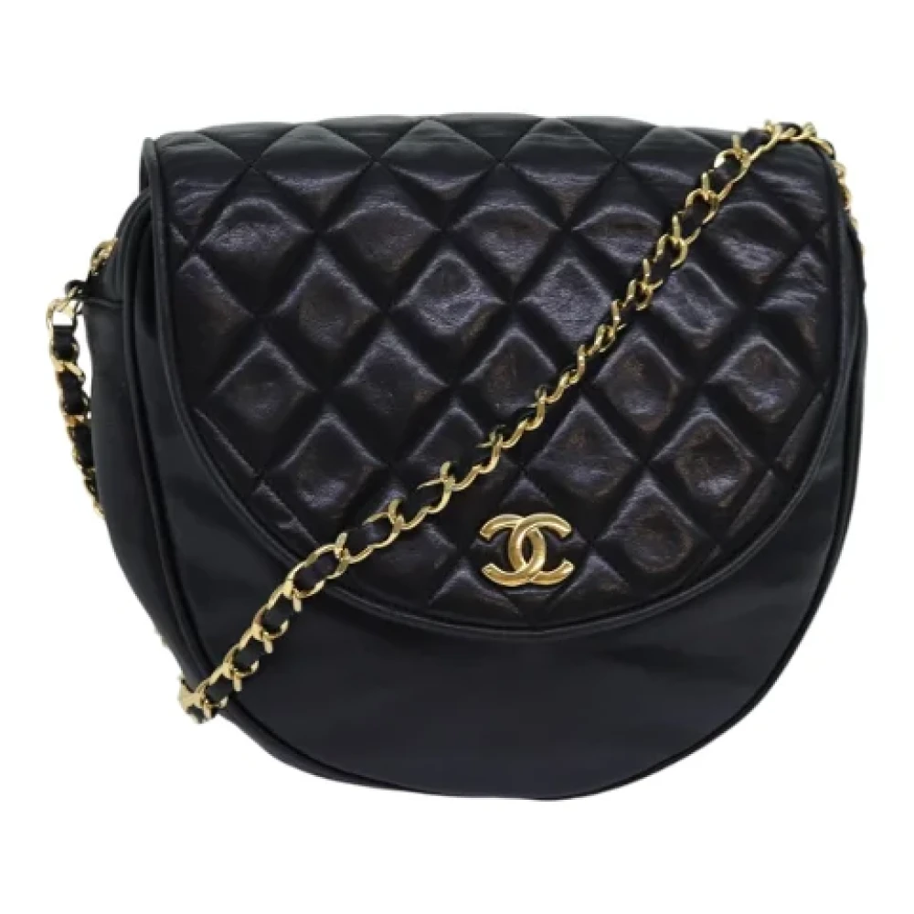 Chanel Vintage Pre-owned Leather shoulder-bags Black Dames