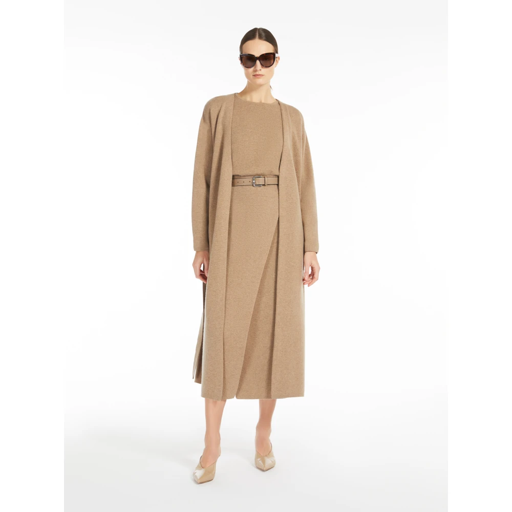 Max Mara Beige Mouwloze Wol Kasjmier Trui Beige Dames