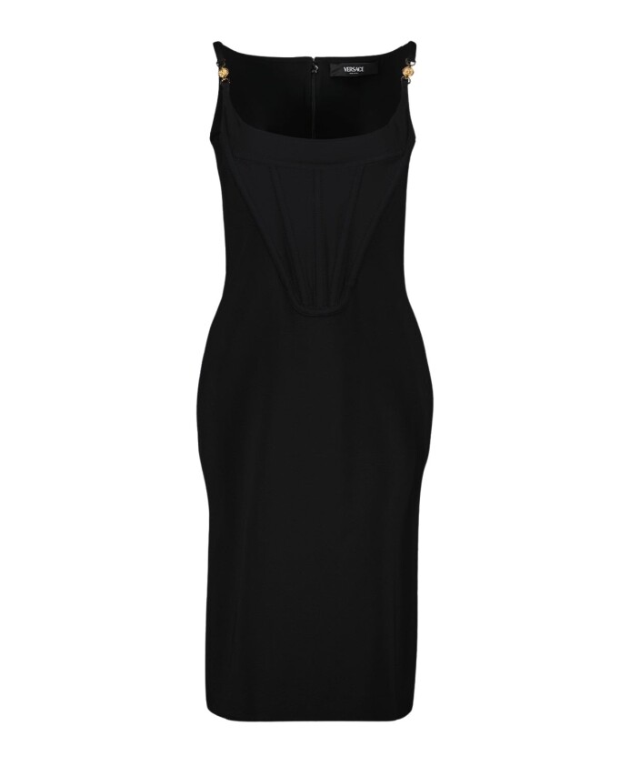 round-neck-cocktail-dress-with-corset-effect