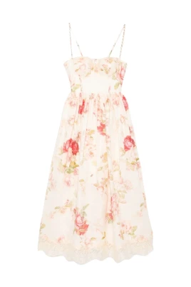 Roselight Picnic Midi Dress
