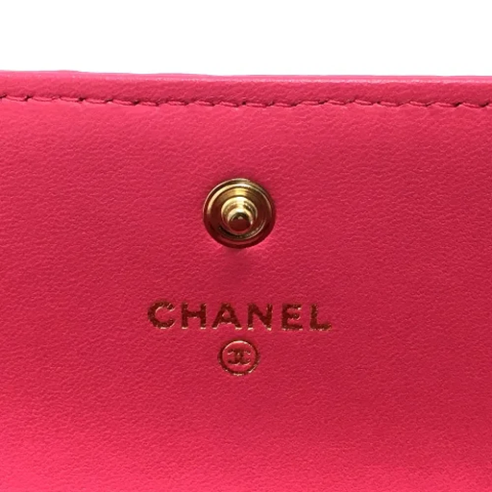 Chanel Vintage Pre-owned Leather wallets Pink Dames