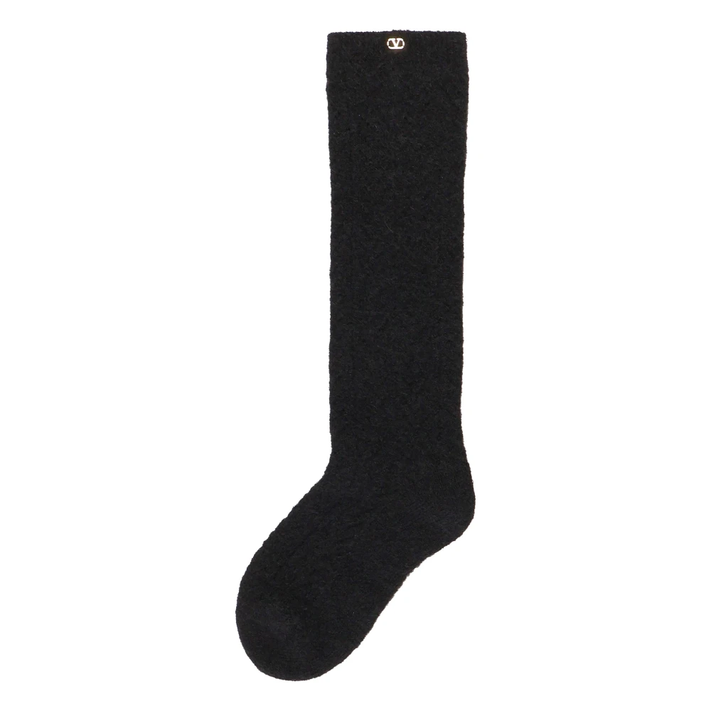 Valentino Garavani Women's Black Socks, L/Xl, Underwear Calze
